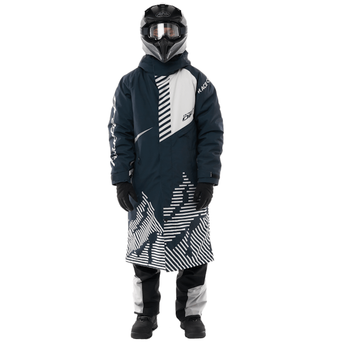 Плащ зимний RACE COAT Man Black - White