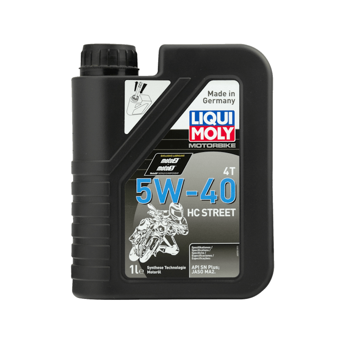 Синтетическое моторное масло для 4-тактных мотоциклов LIQUI MOLY Motorbike 4T HC Street 5W-40 / 1л
