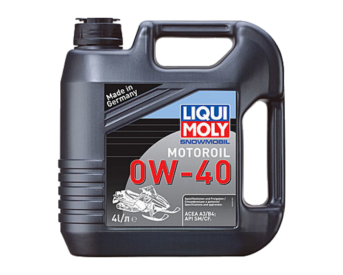 Синтетическое моторное масло для снегоходов LIQUI MOLY Snowmobil Motoroil 0W-40 / 4л