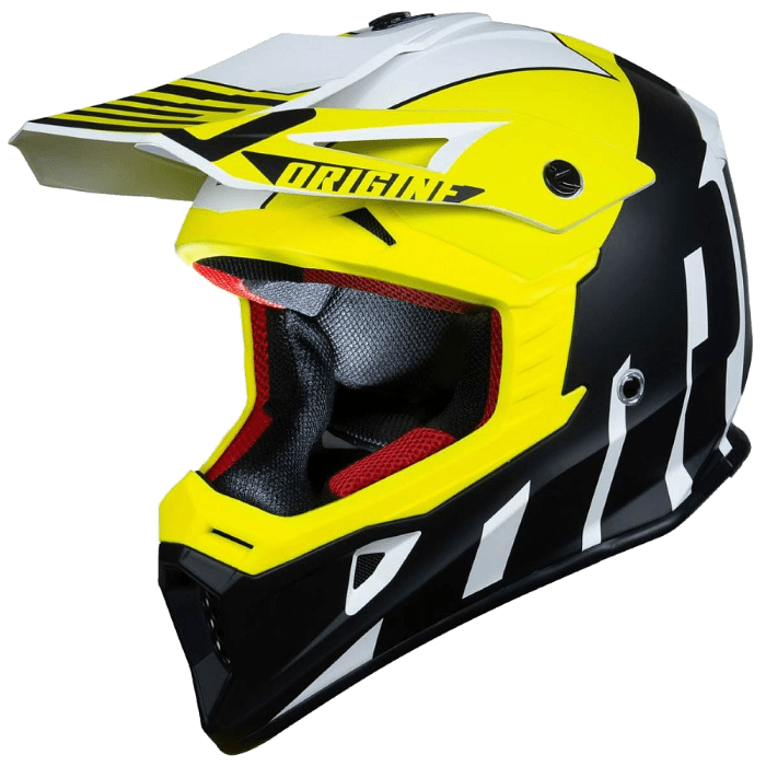 Шлем кроссовый ORIGINE HERO THUNDER Hi-Vis желтый/черный/белый