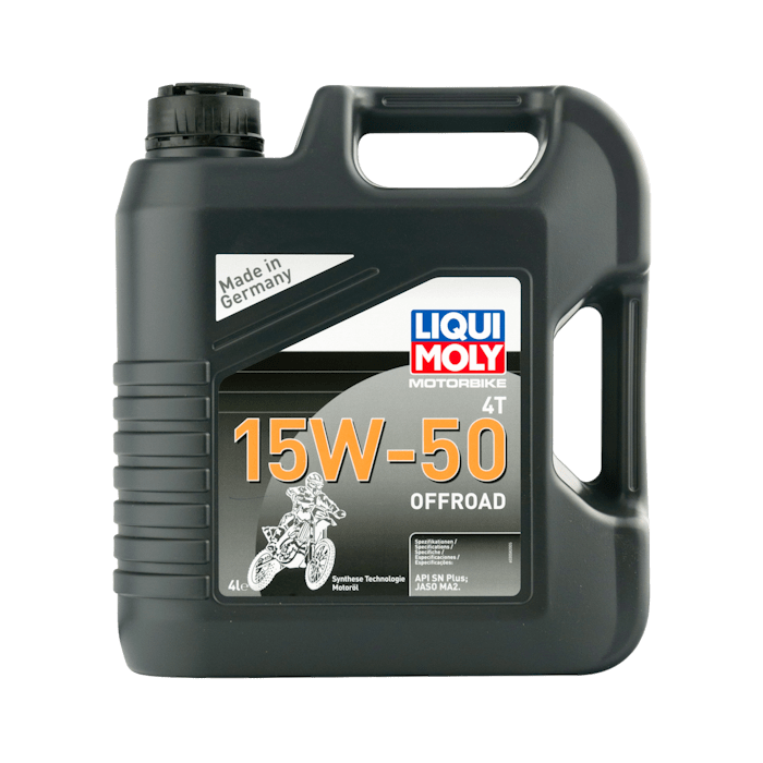 Синтетическое моторное масло для 4-тактных мотоциклов LIQUI MOLY Motorbike 4T Offroad 15W-50 / 4л