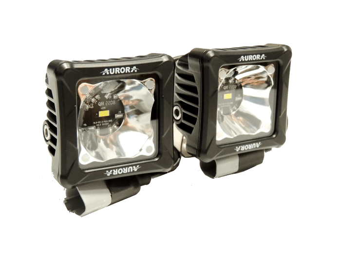 Светодиодные фары AURORA ALO-D3-2-P23 подсветка RGB, комбинированный свет (2 шт)