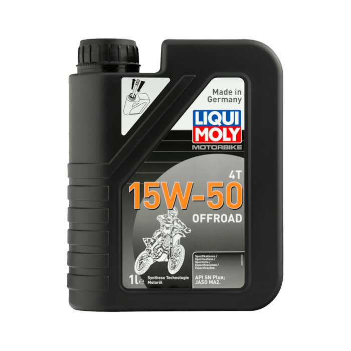 Синтетическое моторное масло для 4-тактных мотоциклов LIQUI MOLY Motorbike 4T Offroad 15W-50 / 1л