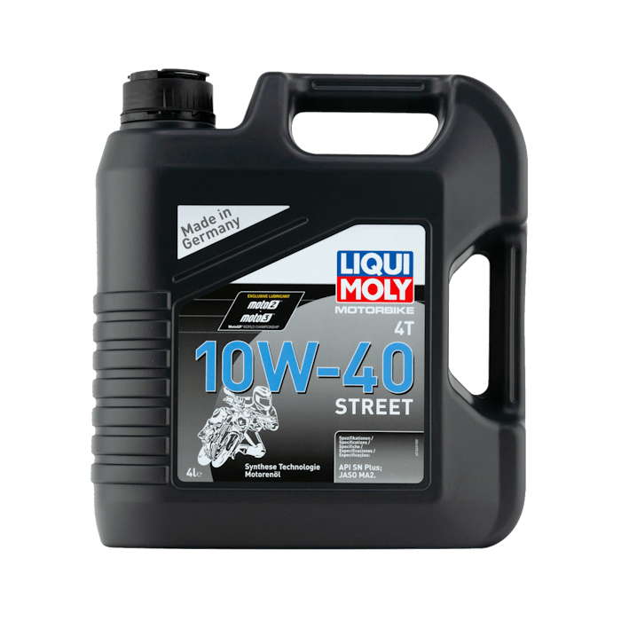 Синтетическое моторное масло для 4-тактных мотоциклов LIQUI MOLY Motorbike 4T Street 10W-40 / 4л